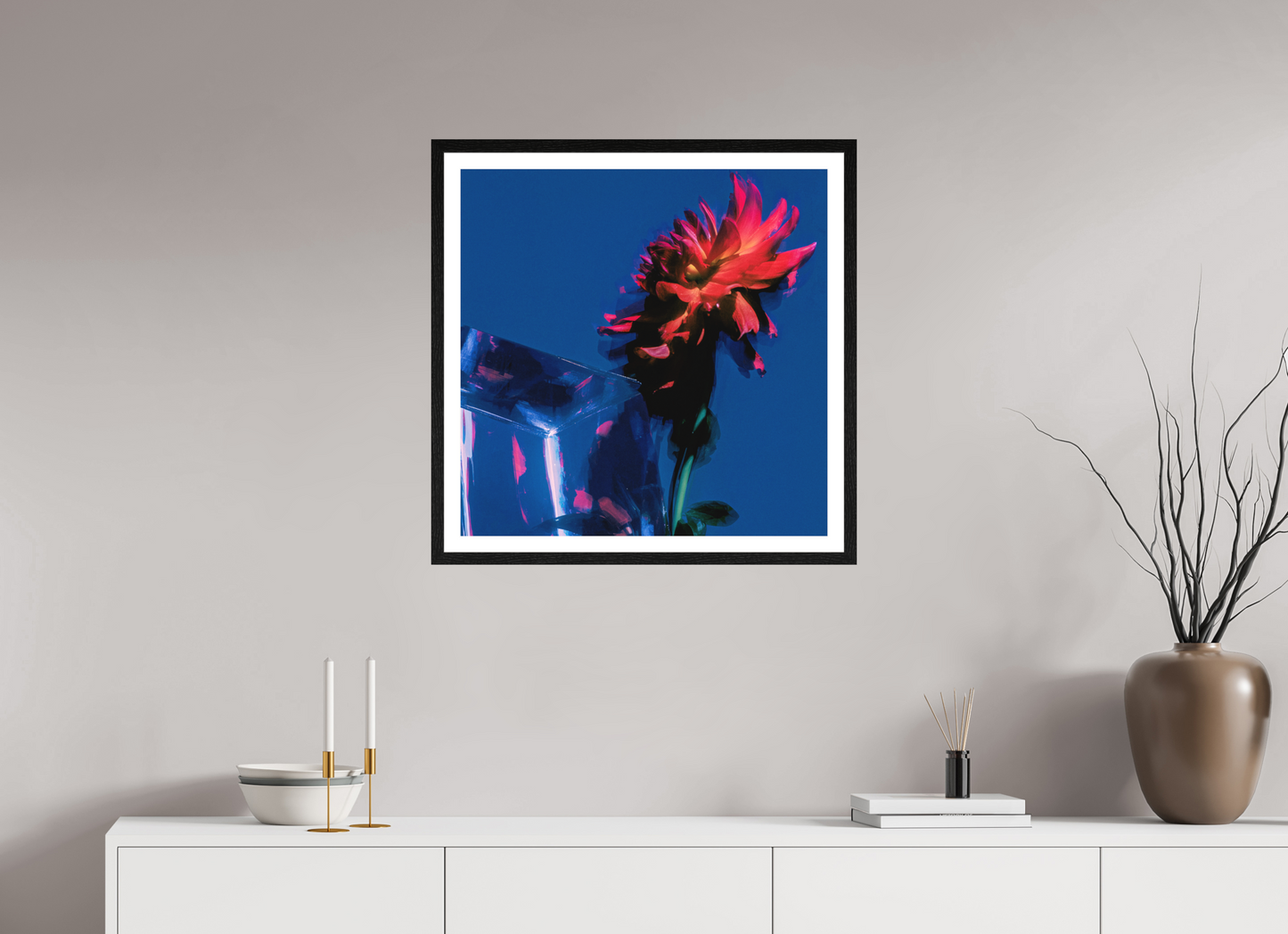 25 x 25″, matte- by Fabian Dahlia III